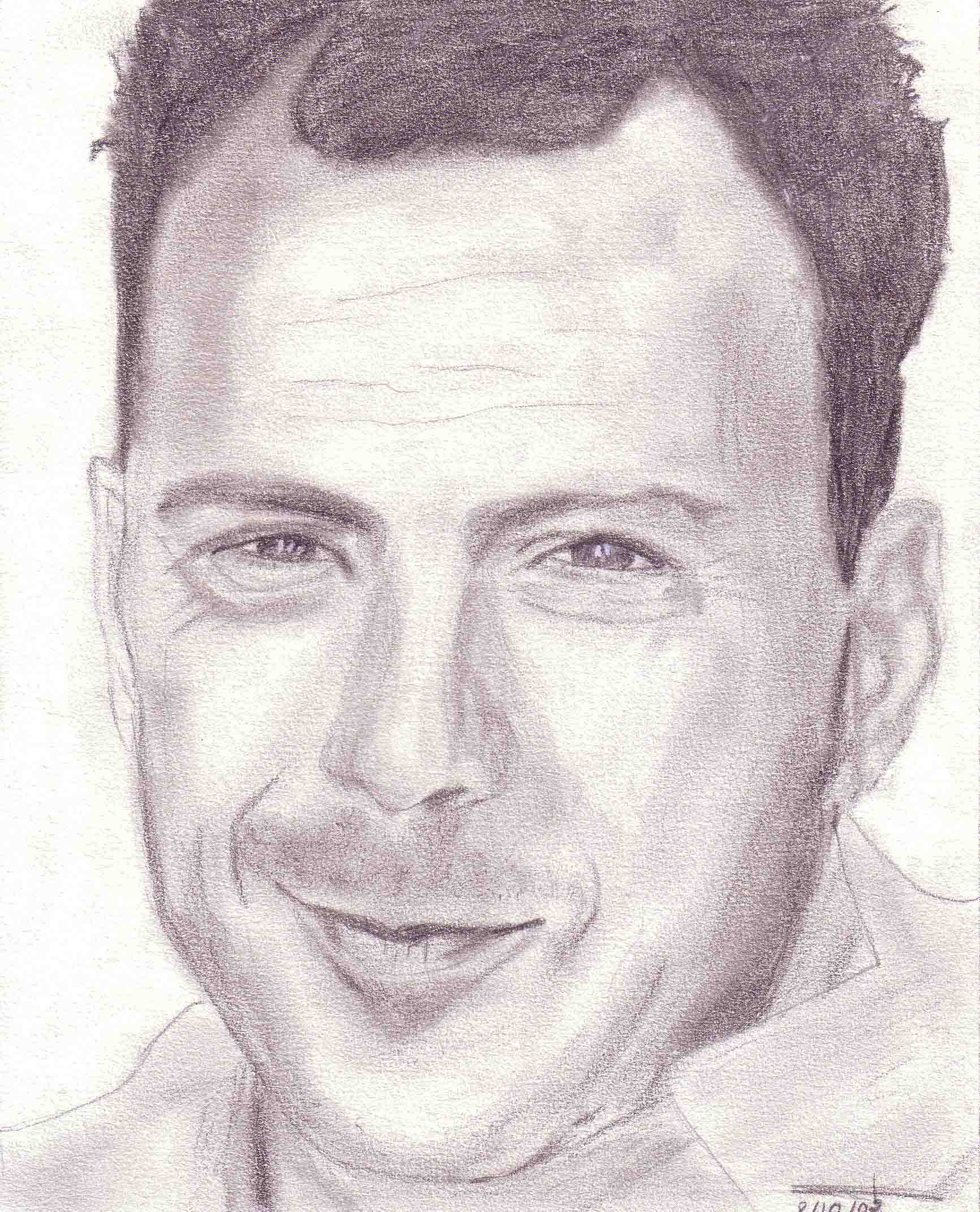 Fonds d'cran Art - Crayon Portraits Bruce Willis 2