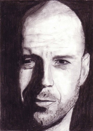 Fonds d'cran Art - Crayon Portraits Bruce Willis 1