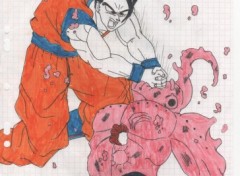 Wallpapers Art - Pencil Sangohan contre Boubou