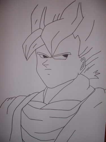 Wallpapers Art - Pencil Manga - Dragon Ball Z goku sssj1