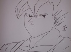 Fonds d'cran Art - Crayon goku sssj1