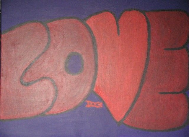 Wallpapers Art - Painting Graffitis Love (amour en anglais)