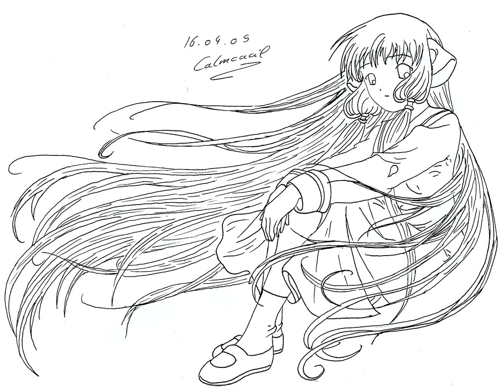 Fonds d'cran Art - Crayon Manga - Chobits chii 2