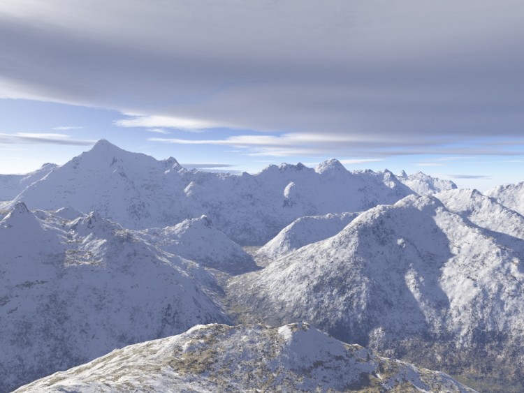 Wallpapers Digital Art 3D - Terragen chaine du mont blanc