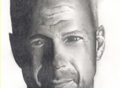 Wallpapers Art - Pencil Bruce Willis