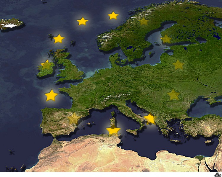 Fonds d'cran Art - Numrique Abstrait Europe par satellite