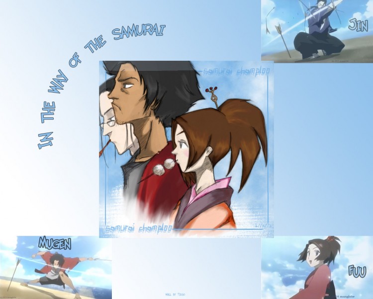 Fonds d'cran Manga Samurai Champloo Samurai Champloo - Blue Wall