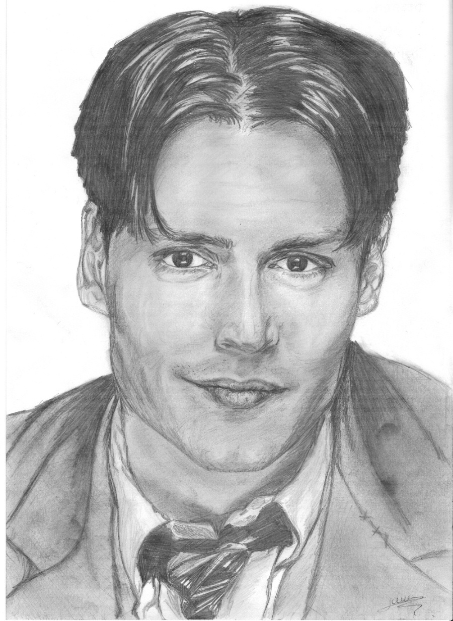 Wallpapers Art - Pencil Portraits Johnny Depp