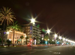 Fonds d'cran Voyages : Europe Nice- promenade des anglais la nuit