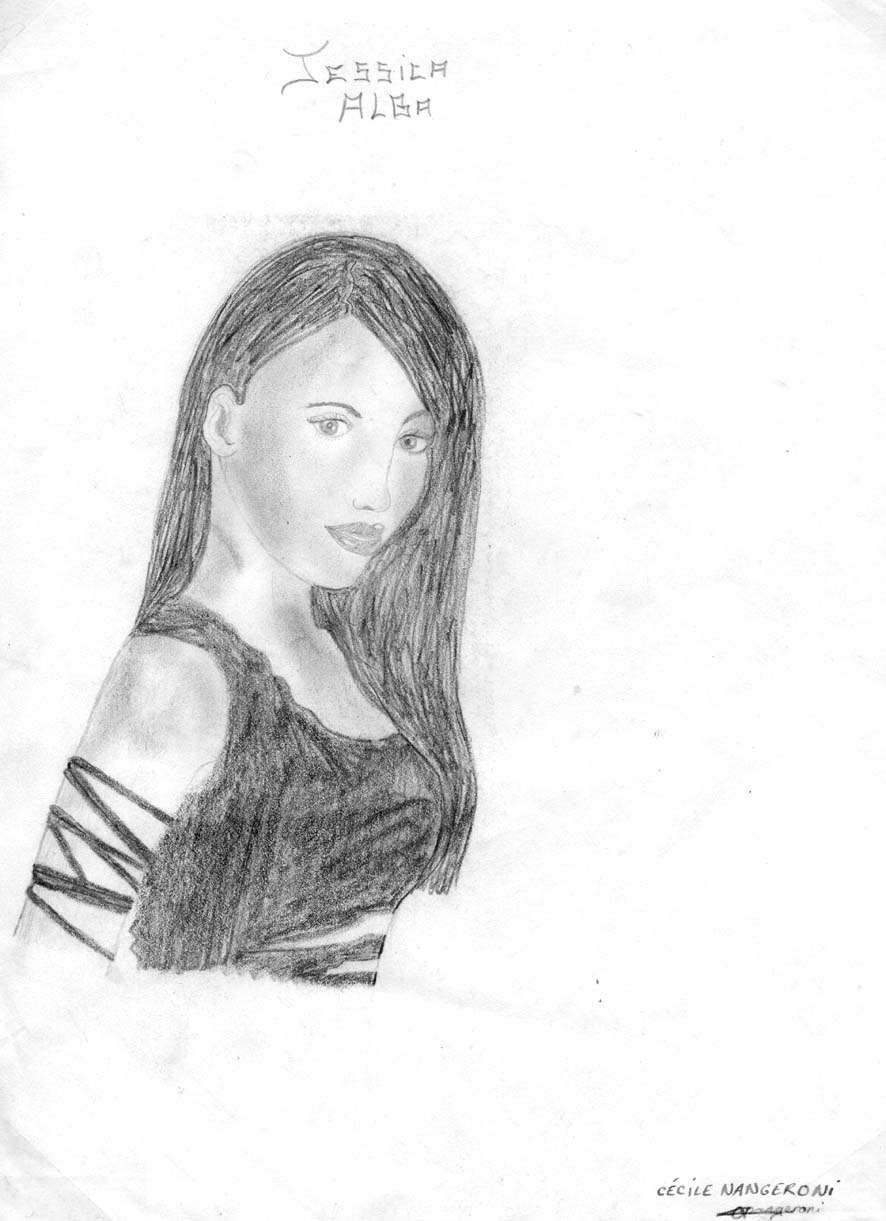 Fonds d'cran Art - Crayon Cinéma - Séries TV Dark Angel : Jessica Alba