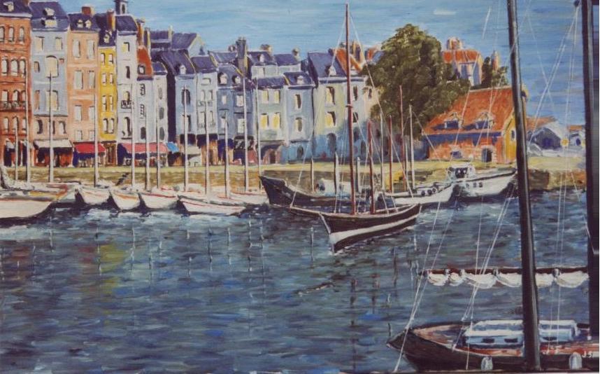 Fonds d'cran Art - Peinture Impressionniste Honfleur , le Port