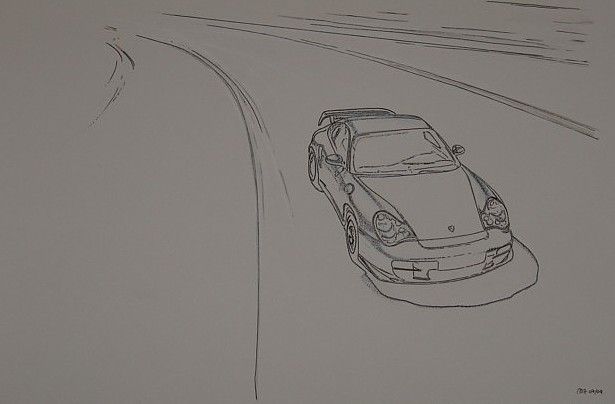 Wallpapers Art - Pencil Cars and motorbikes Porsche 996 GT3