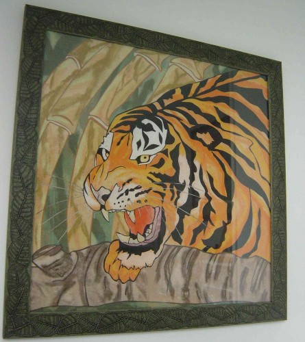 Fonds d'cran Art - Peinture Sable color tigre dans la jungle