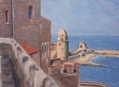 Wallpapers Art - Painting collioure vue des remparts