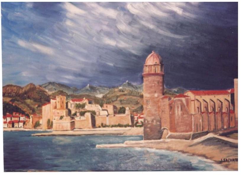 Fonds d'cran Art - Peinture Impressionniste collioure vu du nord