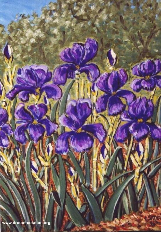 Wallpapers Art - Painting Flowers mes  IRIS