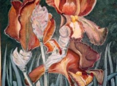 Fonds d'cran Art - Peinture iris rouges