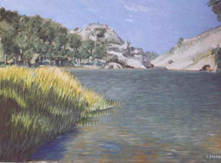 Wallpapers Art - Painting Impressionist le barrage  de Puysseou