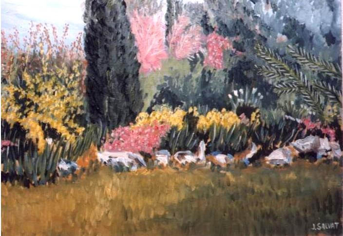 Fonds d'cran Art - Peinture Impressionniste le parc fleuri