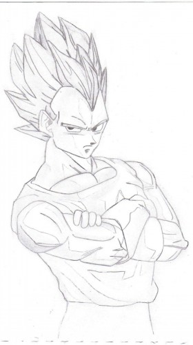 Fonds d'cran Art - Crayon Manga - Dragon Ball Z vegeta classik