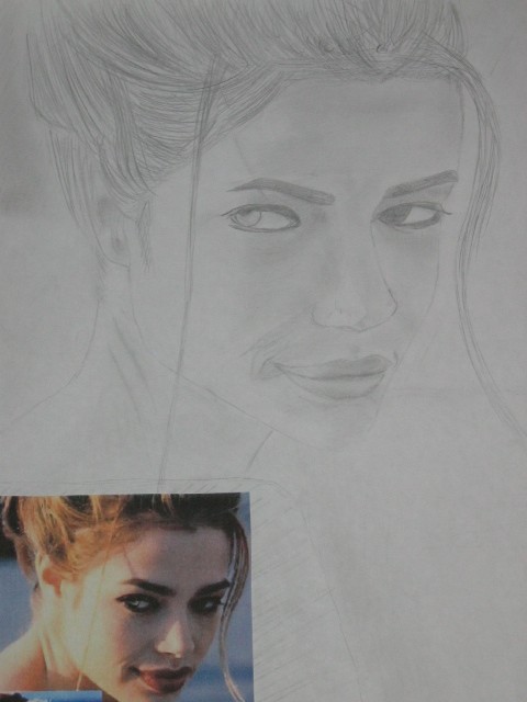 Fonds d'cran Art - Crayon Portraits Denise Richards