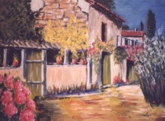 Wallpapers Art - Painting petit mas provenal