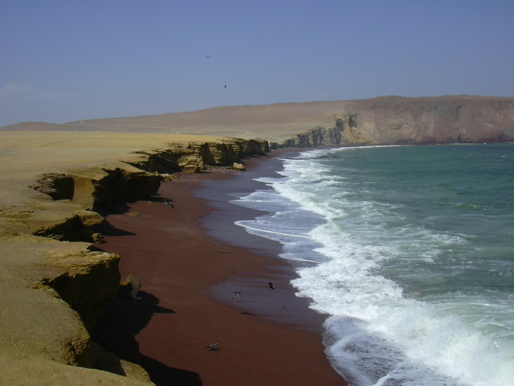 Wallpapers Nature Seas - Oceans - Beaches Plage de sable rouge  la Lagunilla (Prou)