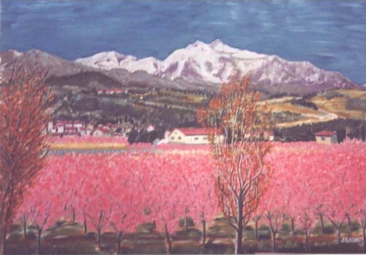 Fonds d'cran Art - Peinture Impressionniste pchers en fleur  Joch