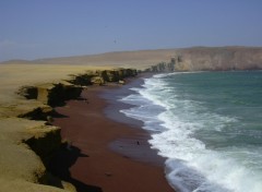 Fonds d'cran Nature Plage de sable rouge  la Lagunilla (Prou)