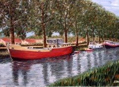 Wallpapers Art - Painting le canal du midi