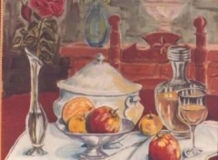 Fonds d'cran Art - Peinture nature  morte  la soupire