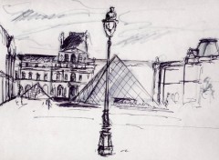 Wallpapers Art - Pencil Le Louvre