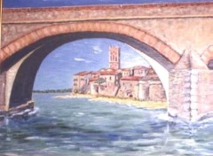 Wallpapers Art - Painting le vieux pont de Rivesaltes