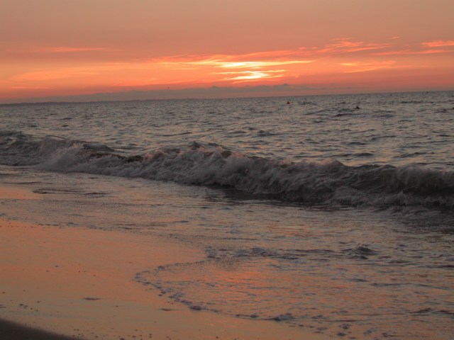 Fonds d'cran Nature Couchers et levers de Soleil Coucher de soleil sur la Manche