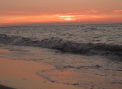 Fonds d'cran Nature Coucher de soleil sur la Manche