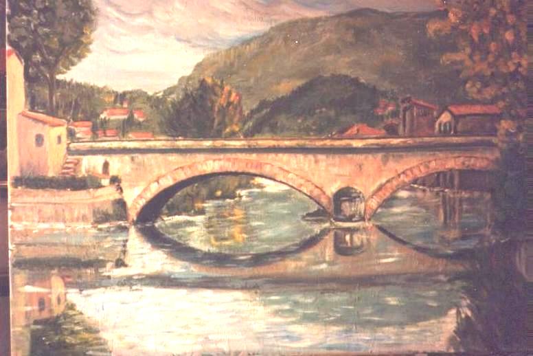 Fonds d'cran Art - Peinture Impressionniste Pont neuf  Quillan