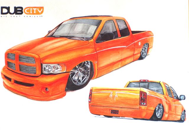 Fonds d'cran Art - Peinture Automobile Dodge Tuning...