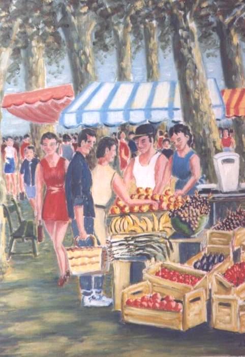 Fonds d'cran Art - Peinture Impressionniste le March  St Remy de Provence