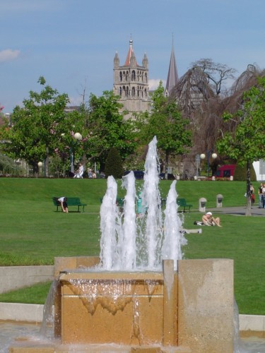 Fonds d'cran Voyages : Europe Suisse Un parc  Lausanne