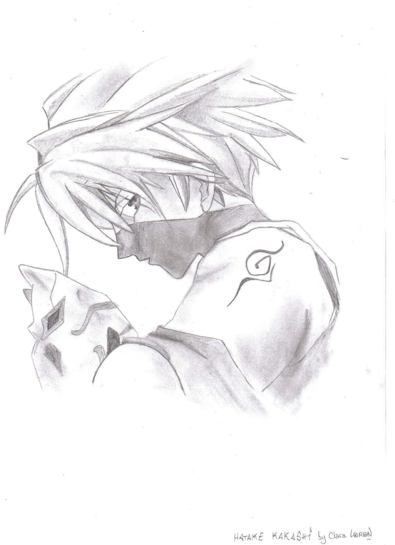 Wallpapers Art - Pencil Manga - Naruto Hatake Kakashi