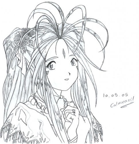 Fonds d'cran Art - Crayon Manga - Ah ! My Goddess belldandy