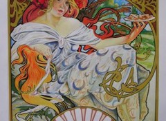 Wallpapers Art - Painting reproduction pub art nouveau