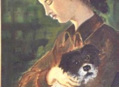 Wallpapers Art - Painting LA FILLE AU CHIEN