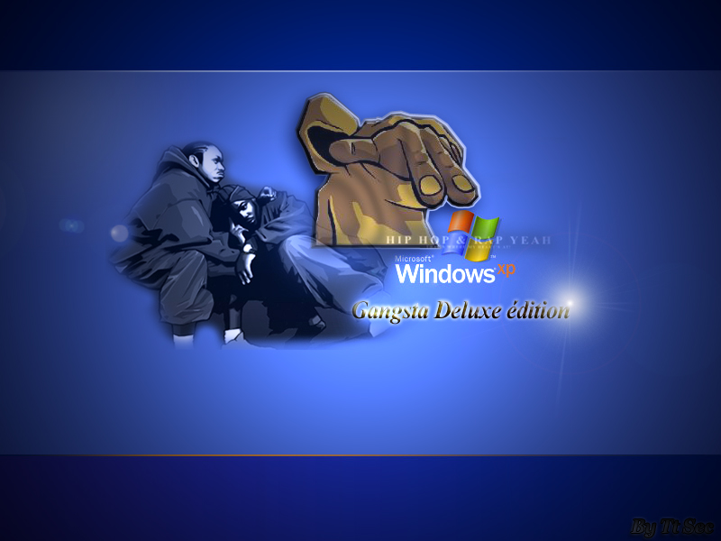 Fonds d'cran Informatique Windows XP Gangsta XP