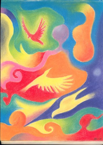 Wallpapers Art - Pencil Symbolism, Surrealism & onirism LSD birds 2