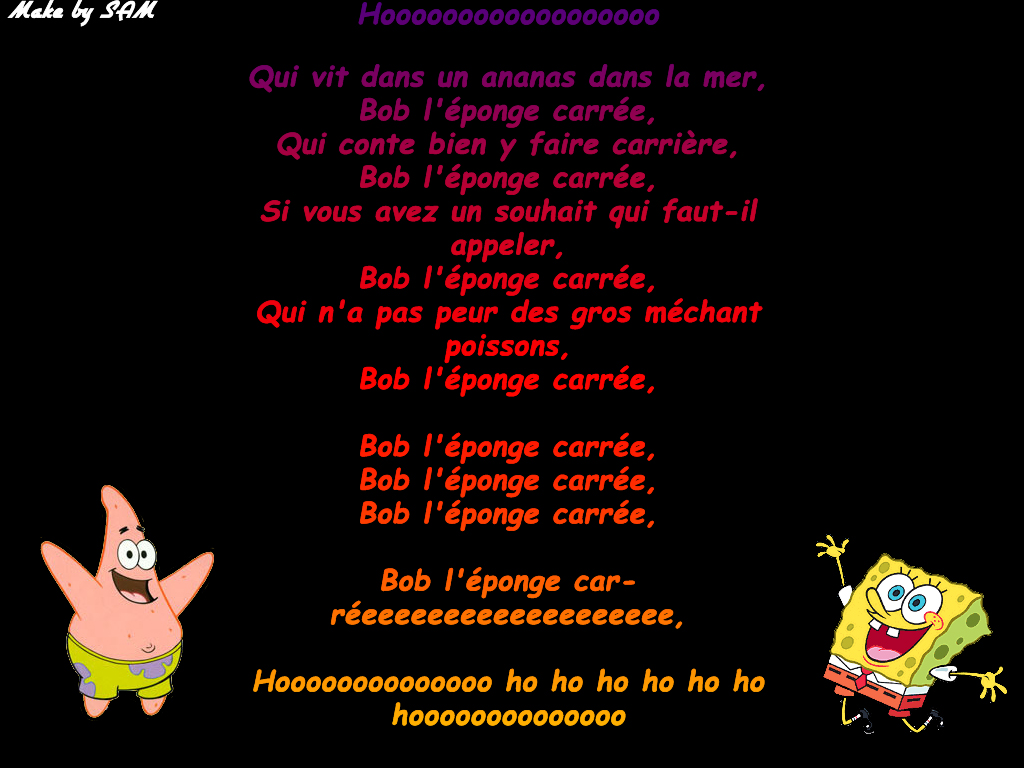 Wallpapers Cartoons SpongeBob SquarePants la chanson