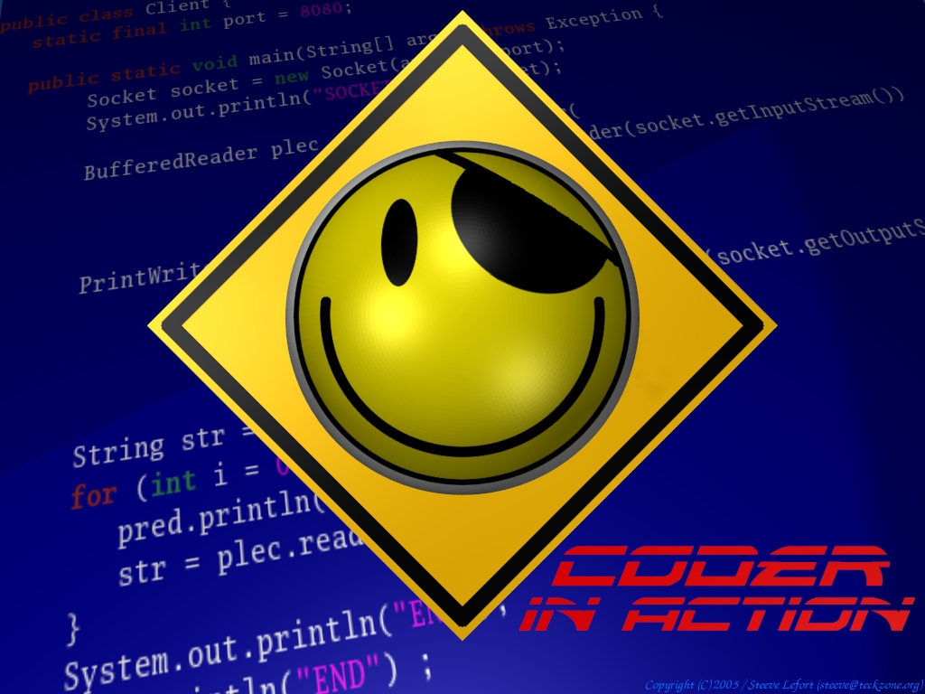 Wallpapers Computers Smileys Coder In Action