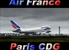 Fonds d'cran Jeux Vido 747-200 landing Paris CDG