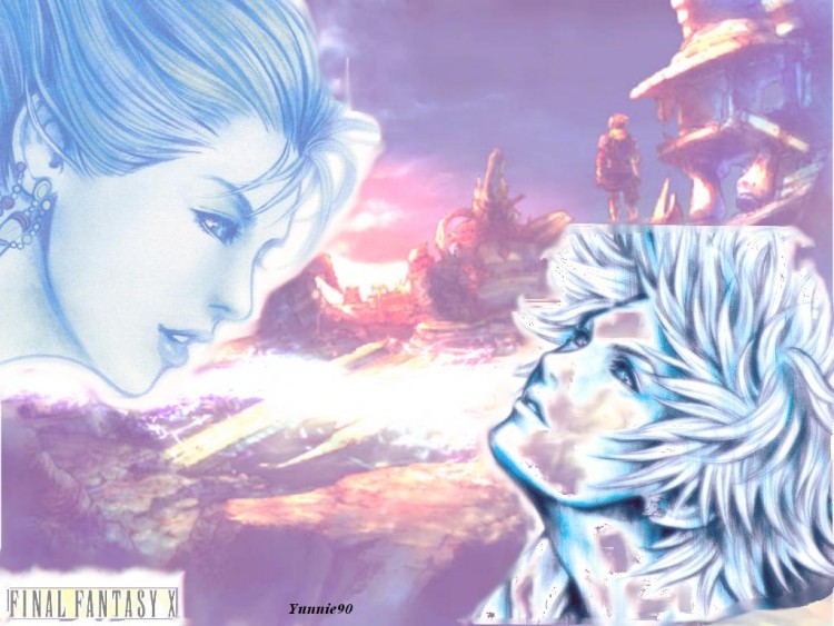 Fonds d'cran Jeux Vido Final Fantasy X tidus et yuna