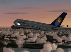 Wallpapers Video Games A380 Au Coucher Du Soleil